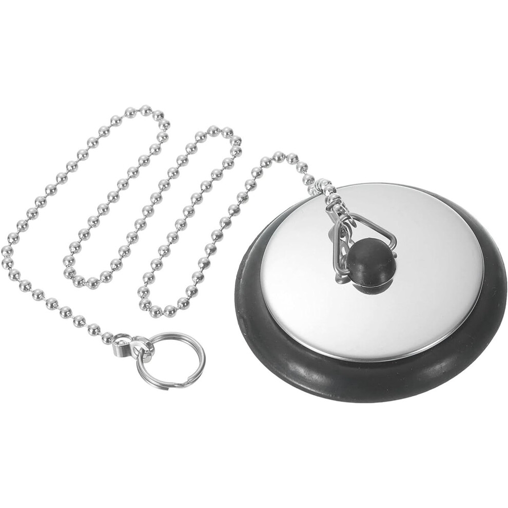 Universal Bath Plug With Stainless Steel Chain - Drain Stopper Replacement For Bathroom & Kitchen - Bath Plug & Chain Set (1.65In To 1.77In, 16.5In 769016287224