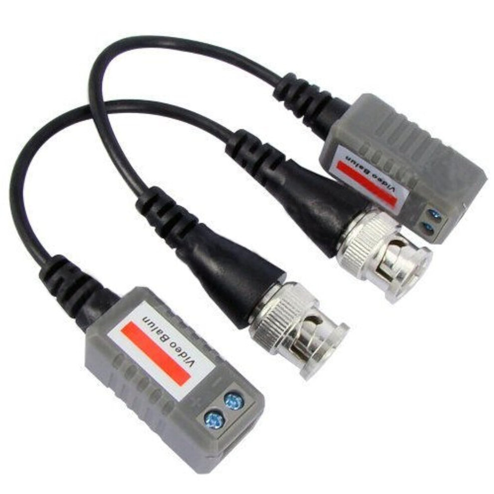 Bw Pair Cctv Camera Bnc Cat5 Video Balun Transceiver Cable 799471776728