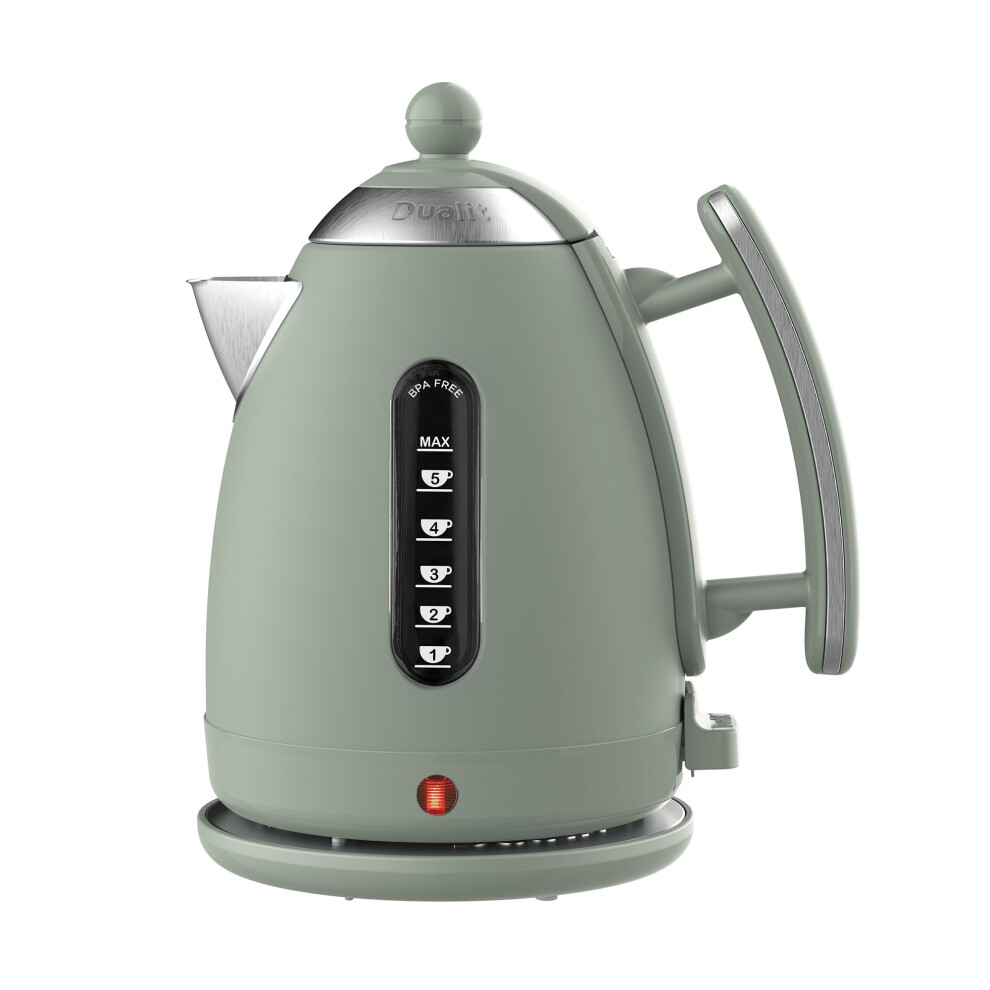 Dualit Lite Jug Kettle 1.5L, Polished with Sage Trim, High Gloss Finish, Fast Boiling, 72008-image-OPC-PMHF2JX-NEW
