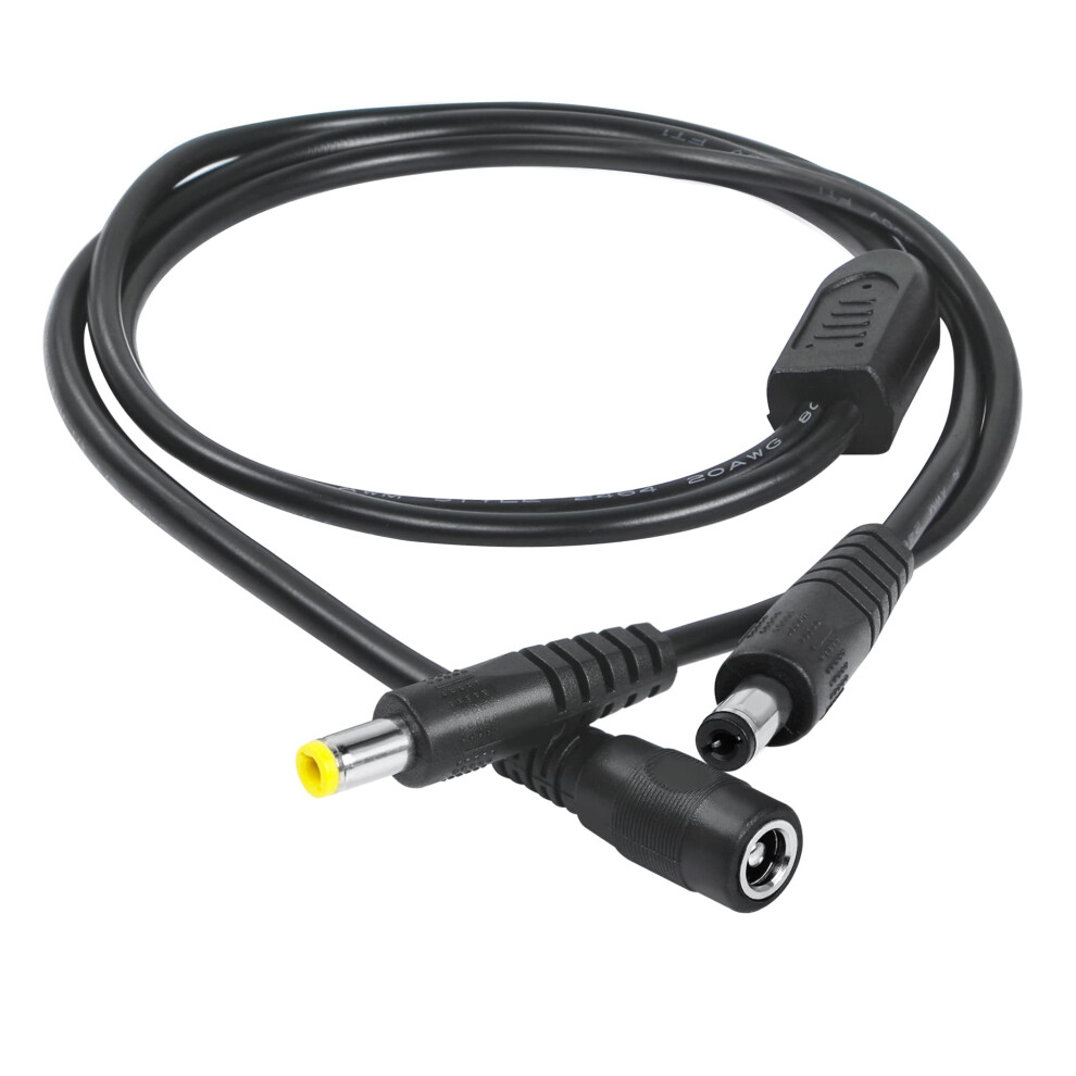 Yacsejao Dc Extension Cable, Dc5.5x2.5mm Female To Dc5.5x2.5mm And Dc5.5x2.1mm Male Splitter Cable 2 Way Dc Power Cable Y Splitter For Cctv, Camera, Light 797805331803