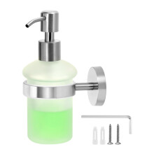 QWORK? Wall Mounted Soap Dispenser, Shower Soap Dispenser, 304 Stainless Steel,Suitable For Shower Gel, Hand Soap