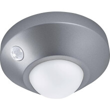 OSRAM NIGHTLUX Ceiling Light, Silver, with Motion & Light Sensor, Battery Operated, IP20, 105 lm, 4000K, Easy Installation and Robust Housing