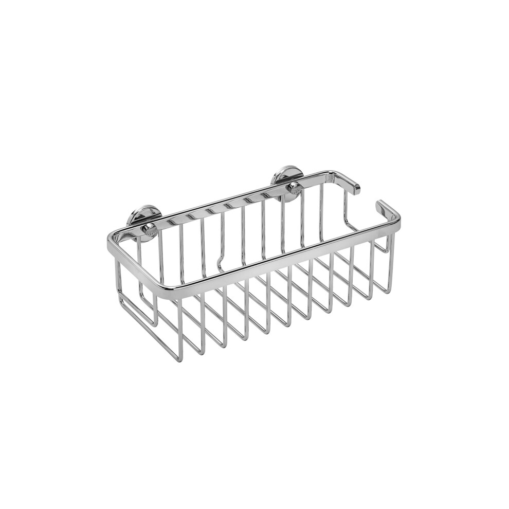 Croydex Slimline Aluminium Cosmetic Bathroom Storage Basket Shower Caddy, Lifetime Rust Free Guarantee Silver
