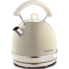 Ariete 2877/03 Retro Style Cordless Dome Kettle, Removable and Washable Filter, 1.7 Litre Capacity, 360 ? Rotating Base, Visible Water Level, Vintage
