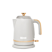 Haden Salcombe Grey Kettle - 1.7L Capacity, Rapid Boil, Auto Shut-off, Cordless Stainless Steel Electric Kettle - BPA Free, Easy Pour Spout - Stylish