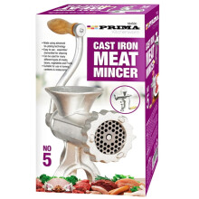 Traditional Cast Iron Meat Mincer Grinder Heavy Duty Manual Sausage, Kebab & Mince Maker for Beef, Chicken No.5 Kitchen Tool for Homes, Restaurants,