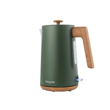 Salter Toronto 1.7 L Kettle ? 3KW Rapid Boil, Limescale Filter, Water Level Indicator, 360? Base, Wooden Accents, Cordless, Boil Dry Sensor & Auto
