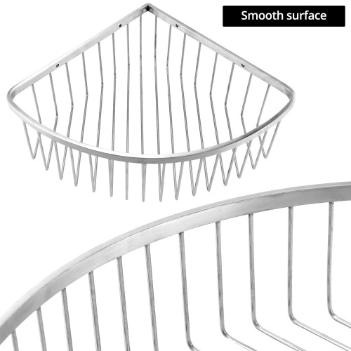 QWORK? Corner Shower Caddy - 304 Stainless Steel Shower Shelf, Rustproof Organiser 2