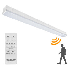 Long Life Lamp Company 40W LED Microwave Sensor Ceiling Batten Light Fitting 4 feet Remote Control Dimmable 6500k MSBL40