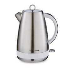 Morphy Richards Mexborough 1.7L Kettle, Stainless Steel, 3K Rapid Boil, 360 Base, Anti-Lime Scale Filter, Boil Dry Protection, Illuminated On/Off