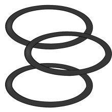 Nordlux 2444999 stald Glass Gasket Kit 3 Black
