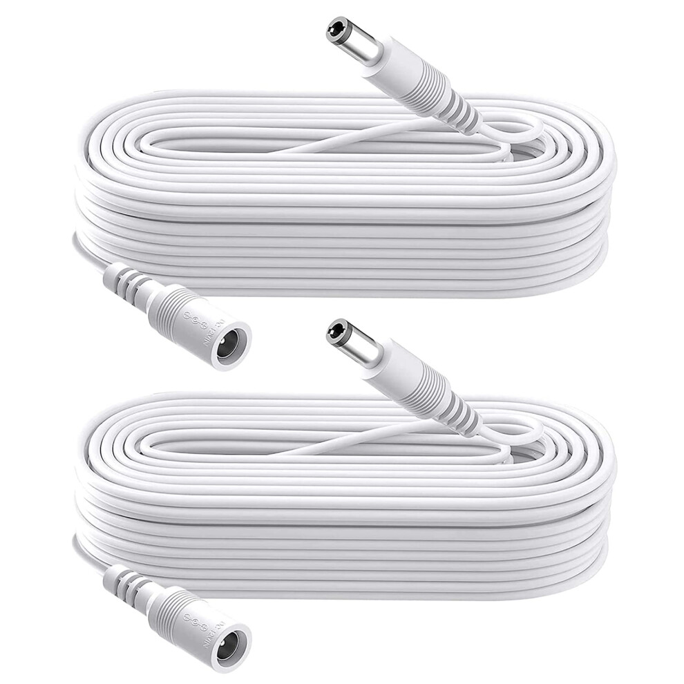 Auroh 2 Pack Power Extension Cable, Dc 12V Power Adapter Extension Cord, 10M 33Ft 2.1Mm X 5.5Mm, Compatible With 12V Dc Adapter Power Supply Or Wall 7435630758770