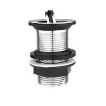 Xcel Home G 1 1/4 Unslotted Chrome Flip Top Basin Waste ? Brass Sink Plug with Swivel Mechanism, Durable Bathroom Basin Drain Stopper
