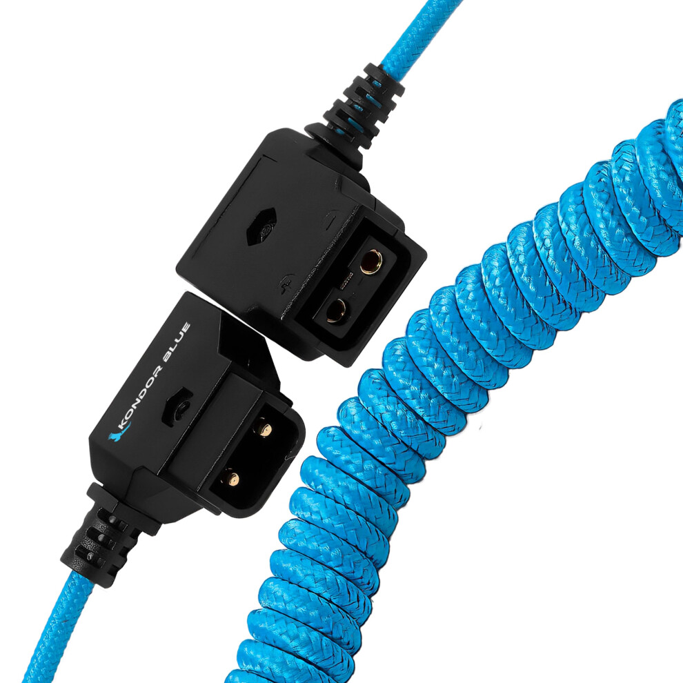 Kondor D-Tap Extension Male To Female Coiled Cable Blue 5068650978419