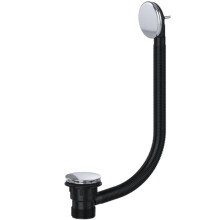 Hulthor Bath Waste & Overflow Kit ? Universal 1.5" Click Clack Plug Set with Pop-Up Mechanism ? Compatible with Standard UK Bathtubs (Chrome)