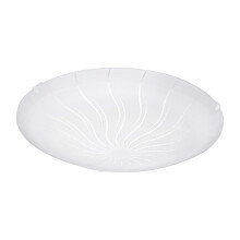 EGLO Margitta 1 LED Ceiling Light, 1-Bulb Ceiling Light, Classic, Living Room Lamp Made of Metal in White, Clear Glass with Granilla Crystals, Bedroom