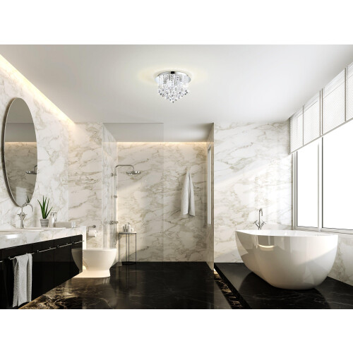 EGLO Eglo 94878 ALMONTE Ceiling Light in Crystal and Chrome 2