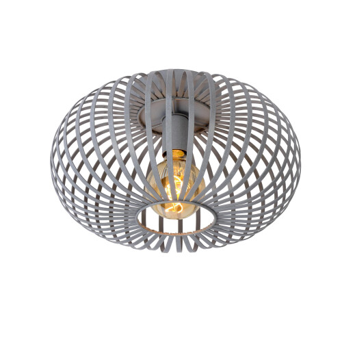 LUCIDE Manuela - Flush Ceiling Light - ? 39,5 cm - 1xE27 - Grey