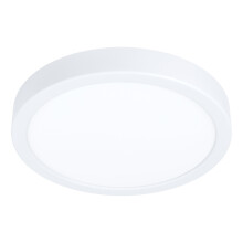EGLO Fueva 5 LED Ceiling Light, Diameter 21 cm, 1-Bulb Surface-Mounted Light, Modern Steel and Plastic Light Area, Ceiling Light in White, LED Surface
