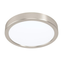 EGLO Fueva 5 LED Ceiling Light, Diameter 21 cm, 1-Bulb Surface-Mounted Light Made of Steel and a Plastic Light Surface, Ceiling Light in Matt Nickel,