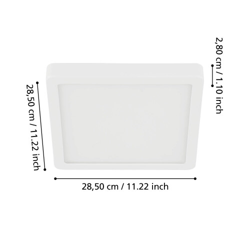 EGLO EGLO Surface-Mounted Light, Plastic Alloy Steel, Neutral White 2