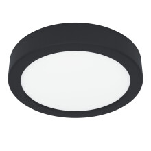 EGLO LED Ceiling Light Fitting Fueva 6, Round Ceiling lamp, Flush Light Fixture, Plastic in Black and White, Ceiling Lighting Warm White-Cold White, ?