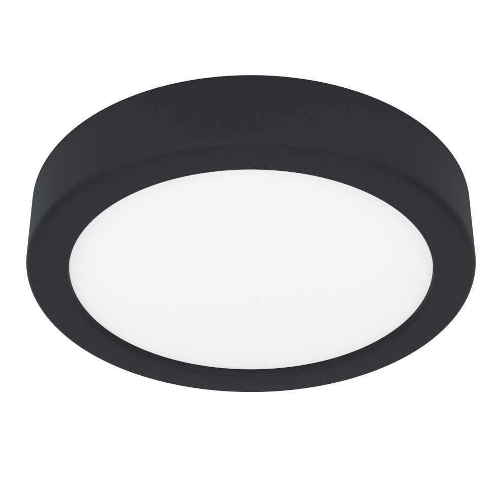 Eglo Led Ceiling Light Fitting Fueva 6, Round Ceiling Lamp, Flush Light Fixture, Plastic In Black And White, Ceiling Lighting Warm White-Cold White, ?