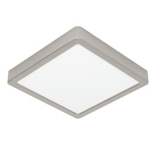 EGLO LED Ceiling Light Fitting Fueva 6, Square Ceiling lamp, Flush Light Fixture, Plastic in Silver and White, Ceiling Lighting Warm White-Cold White,