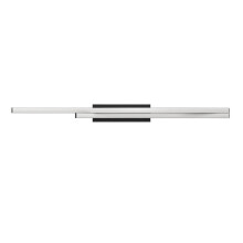 Eglo LED Ceiling lamp Grisolia, Curved Ceiling Light Fitting, Living Room Lighting Made of Metal and Plastic in Black, Neutral White, L 84.9 cm