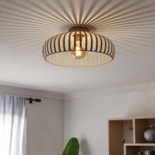 Eglo Mogano 3 Sandy Steel Minimalist, Caged Style Ceiling Light