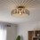 EGLO Eglo Mogano 3 Sandy Steel Minimalist, Caged Style Ceiling Light 1