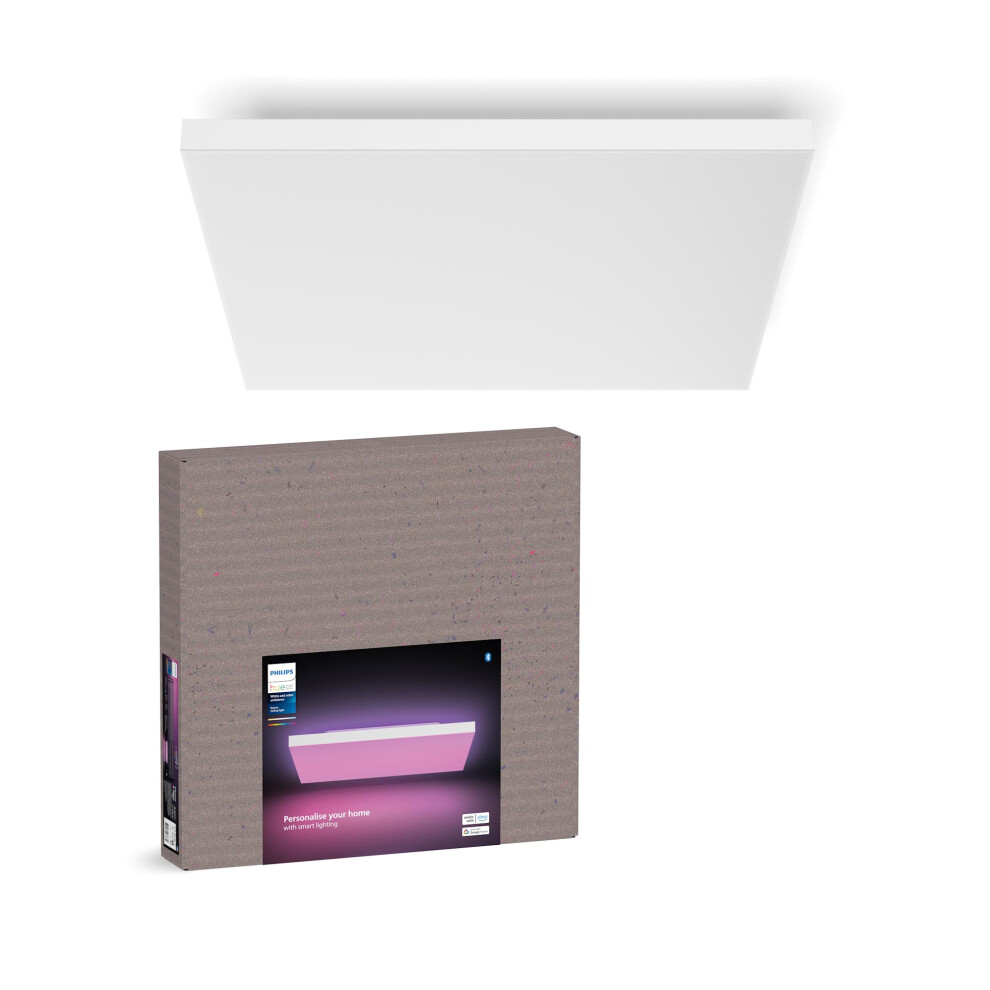 Philips Hue Datura Smart Panel (Square 60 X 60 Cm), And Coloured Bluetooth Compatible, Voice Control With Alexa, Apple Home And Light/White