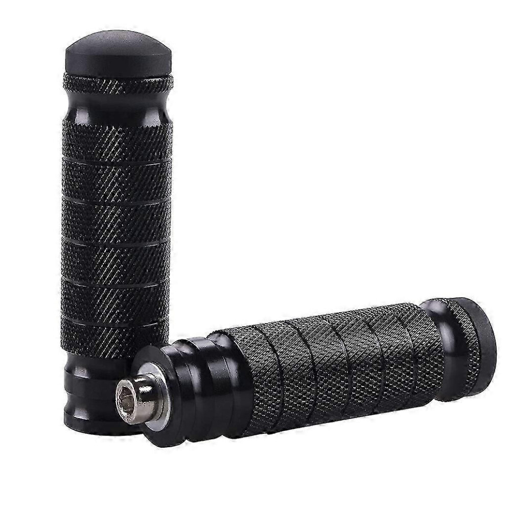 Kikidex (As Show, One Size) 2Pcs Motorcycle Foot Pegs Cnc Rear Footrest Universal 8Mm Non-Slip Foot Pegs Pedals