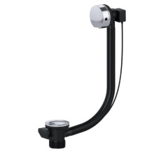 Hulthor Chrome Pop Up Bath Waste Plug with Overflow ? 40mm (1.5") Universal Fit | Twist Plug for Bathtubs ? Sleek Finish, Easy Install (Chrome)