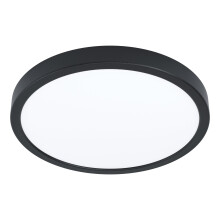 Eglo LED Ceiling Light Fitting Fueva 6, Round Ceiling lamp, Flush Light Fixture, Plastic in Black and White, Ceiling Lighting Warm White-Cold White, ?