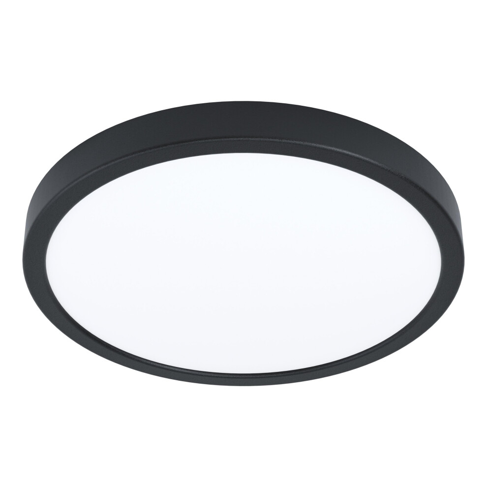Eglo Led Ceiling Light Fitting Fueva 6, Round Ceiling Lamp, Flush Light Fixture, Plastic In Black And White, Ceiling Lighting Warm White-Cold White, ?