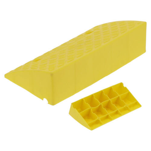 Plastic Curb Ramp Portable Lightweight Threshold Ramp for Driveway Loading Dock Step Car Yellow 2