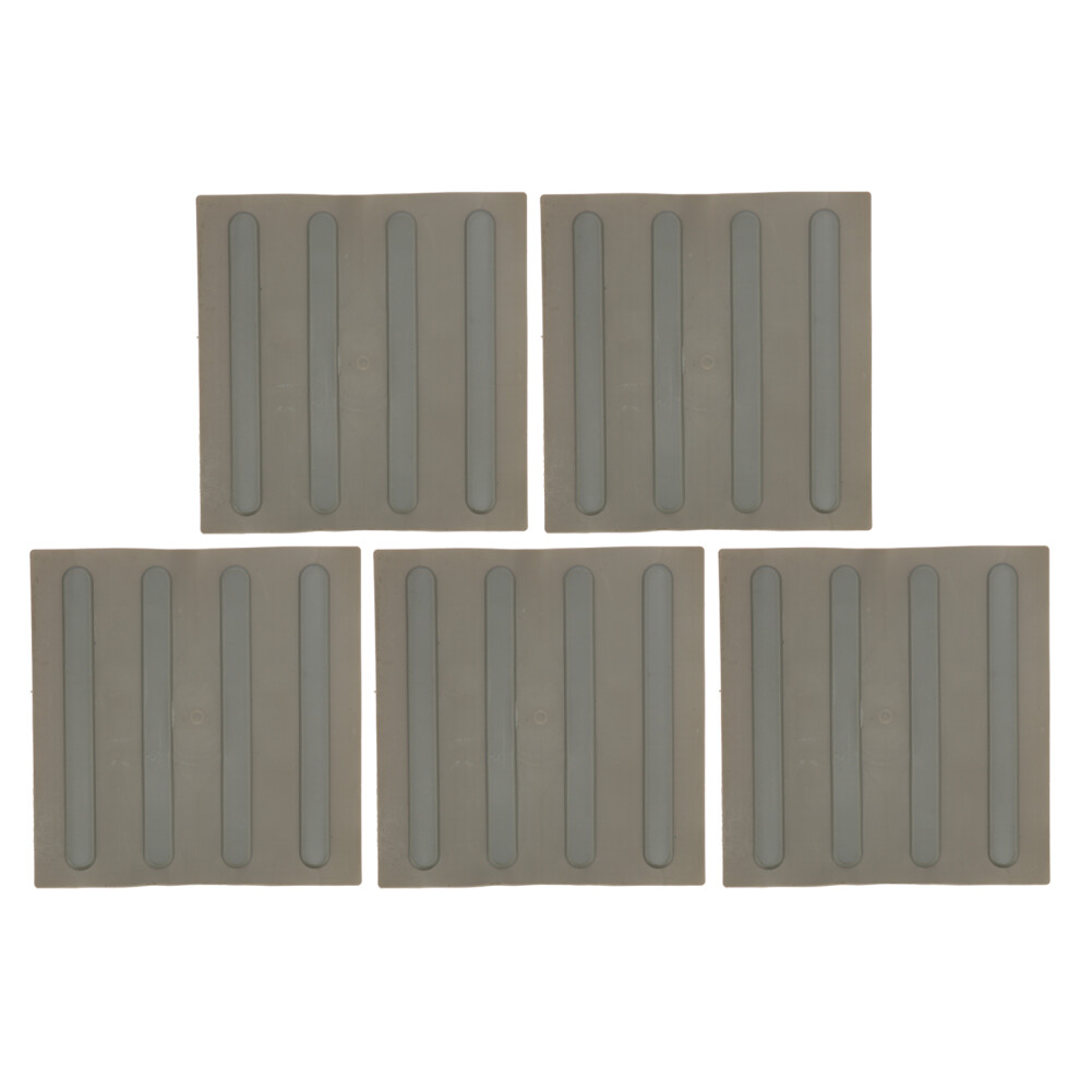 5Pcs Rubber Non-Slip Flooring Warning Tactile Paving Blind Sidewalk Tile Road Base Platesstrip Gray 9183899936870