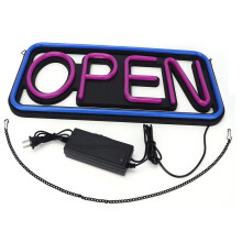 Rectangle Hanging Neon Lamp Shop Signs LED Light with Plug AC110‑250V US Plug