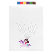DIY Fingerprint Painting Cute Pattern Guest Signature Tree for Wedding Home DecorationHK197