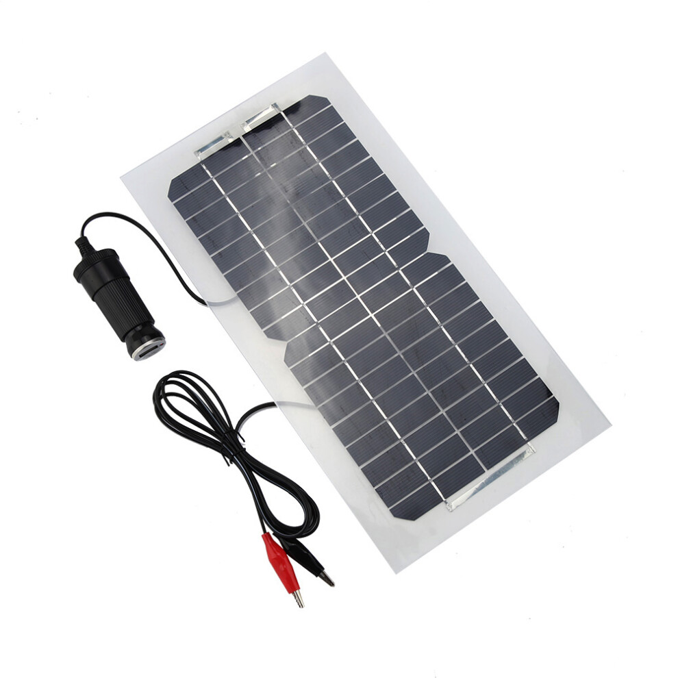 18V 5.5W Portable Solar Power Panel 12V/5V Battery Charger Electricity Supply Device 9183899950531