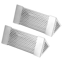 2Pcs BBQ Grill Smoker Tube Mesh Tube Pellets Smoke Box 6in Stainless Steel Barbecue AccessoryTrilateral
