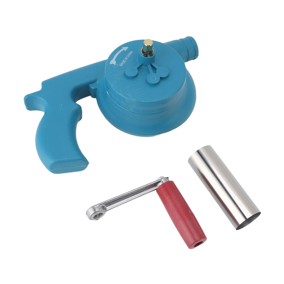 Hand Crank BBQ Fan Increase Firepower Portable Barbecue Air Blower for Outdoor Camping Barbecuing Blue-image-OPC-PMHFCNP-NEW
