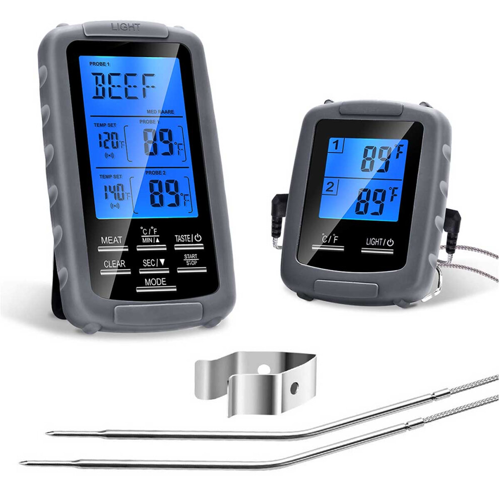 Food Cooking Double Probe Thermometer for BBQ Smoker Grill Oven Instant Reading Meat Thermometer-image-OPC-PMHFCP6-NEW