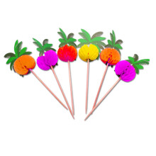 20pcs Tree Honeycomb Fruit Disposable Cocktail Decorative Umbrella Sign Octagonal Umbrella