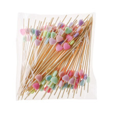 Disposable fruit stick bamboo stick flower stick fruit fork creative art toothpick cocktail stick sandwich stick fruit stick