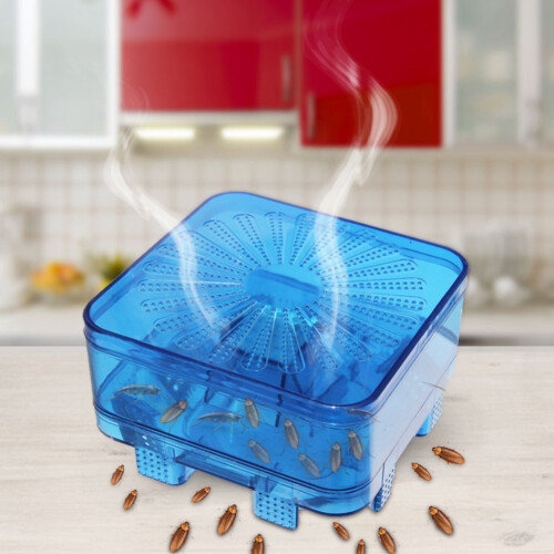 Non-toxic Reusable Cockroach Trap Box Effective Killer Home Kitchen Bug Catcher House 2