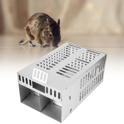 Full-Automatic Dual-Door Continuous Mouse Rat Traps Mice Killer Cage for Indoor Warehouse Office 2