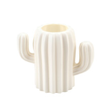 Cactus Shaped Vase Matt Surfaces Scandinavian Style Imitation Glaze Vase for Home Decoration Gifts Item Storage Milky White