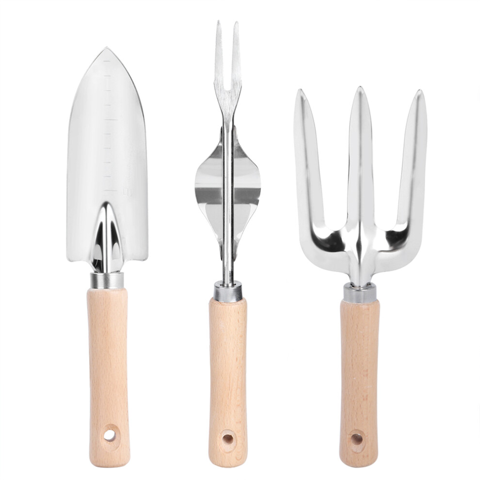 3Pcs/Set Stainless Steel Garden Shovel Trowel Rake Digging Tool Flower Plant Gardening Hand Tools-image-OPC-PMHFFXM-NEW